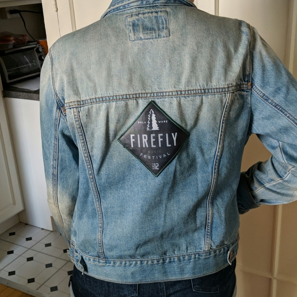 Denim jacket with back patch - Picture 2 of 2